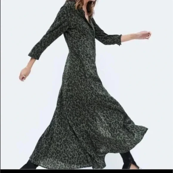 Zara woman leopard print Dress - Picture 4 of 13